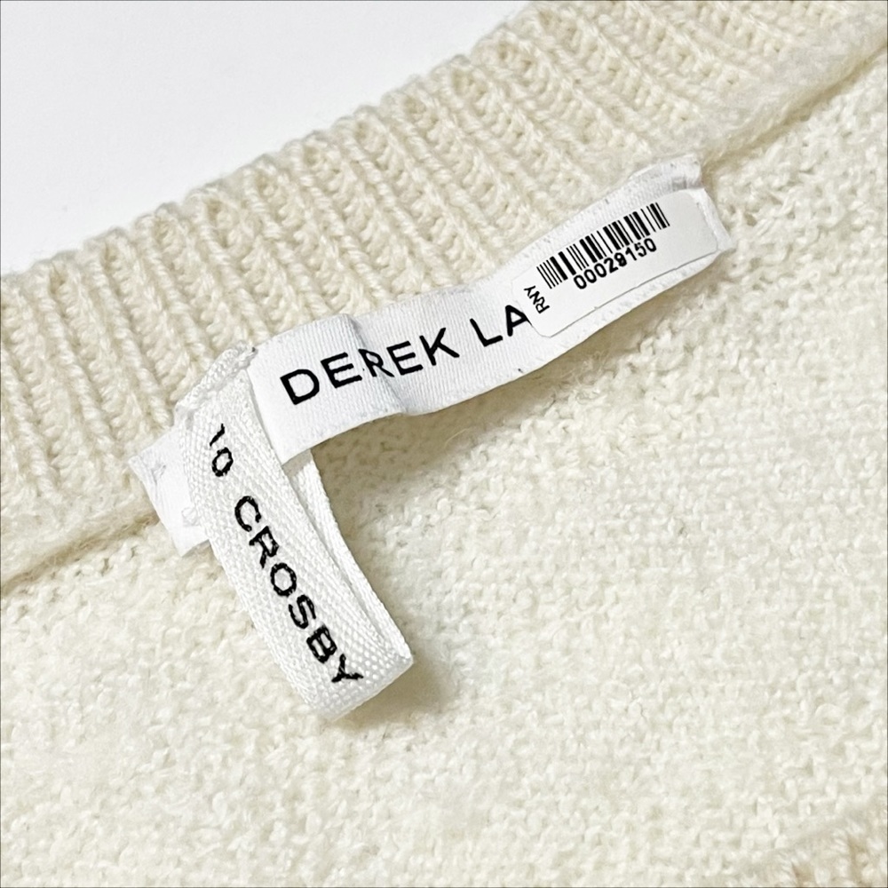 Derek Lam 10 Crosby‎ Asymmetric Stripe Sweater neutral black lines minimalist - Picture 5 of 10
